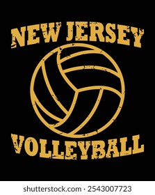 New Jersey Volleyball Classic Vintage Distressed