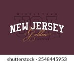 new jersey,vector illustration for t-shirt and other uses.