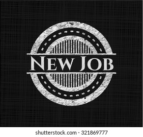New Job chalk emblem written on a blackboard