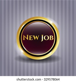 New Job golden emblem or badge