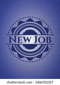 New Job with jean texture. Vector Illustration. Detailed.