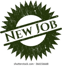 New Job-Gummistempel