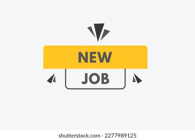 Neue Auftragstext-Schaltfläche. Web-Buttons für das neue Job-Sign-Symbol