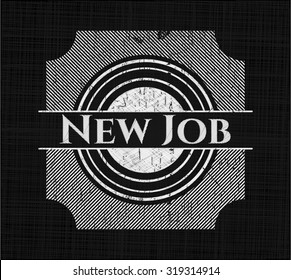 New Job written on a chalkboard