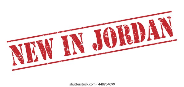 new in jordan vector stamp on white background