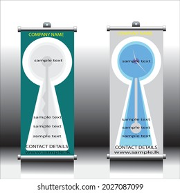 Nuevo diseño de banner de resumen de claves Vector de plantilla vertical editable, banner x actual y banner de bandera, ilustración vectorial