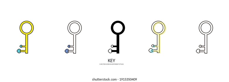 new KEY vector type icon