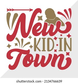 New Kid In Town Printable Vector Illustration