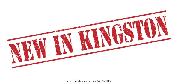 new in kingston vector stamp on white background