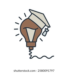 new knowledge flat icons  symbol line elements for infographic web
