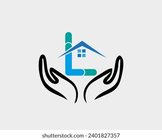 new L logo real estate for branding company. construction template vector illustration for your brand.2024