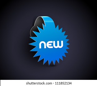 new label banner design of folded paper booklet