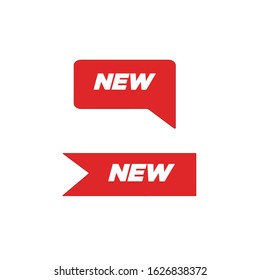 New Label collection set. Sale tags. Discount red ribbons, banners and icons. Shopping Tags. Sale icons. Red isolated on white background, vector illustration.