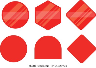 New Label collection set. Sale tags. Discount red ribbons, banners and icons. Shopping Tags. Sale icons. Red isolated on white background, vector illustration, Best choice, order now, special offer.