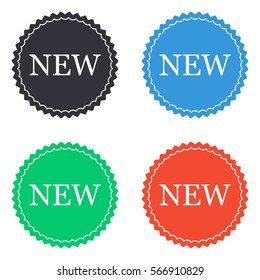 New label icon - colored vector  set
