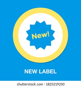 new label icon. flat illustration of new label vector icon for web