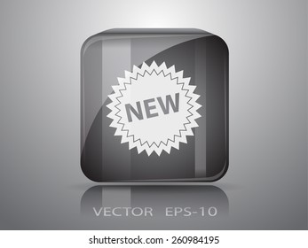 Icono de etiqueta nueva, ilustración vectorial