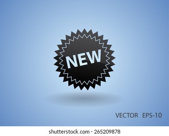 Icono de etiqueta nueva, ilustración vectorial