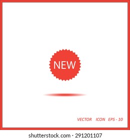  New label icon, vector illustration