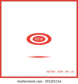  New label icon, vector illustration