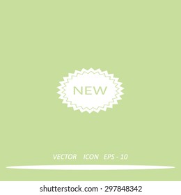 New label icon, vector illustration