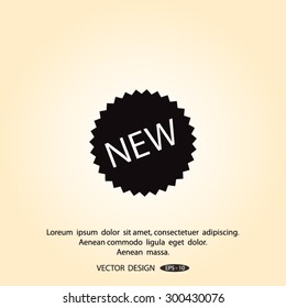 New label icon, vector illustration