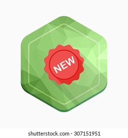New label icon, vector illustration. Flat design style with long shadow,eps10