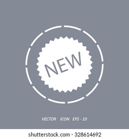 New label icon, vector illustration