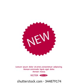 New label icon, vector illustration