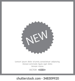 New label icon, vector illustration