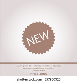 New label icon, vector illustration