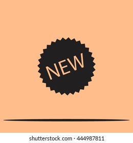 New label icon, vector illustration