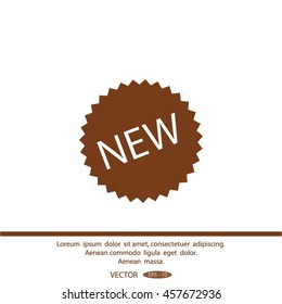 New label icon, vector illustration