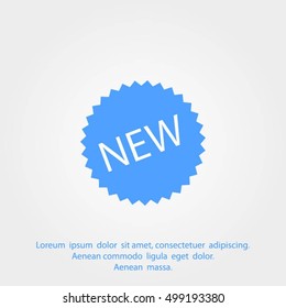 New label icon, vector illustration