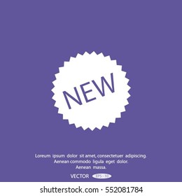New label icon, vector illustration