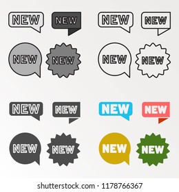 New label icon vector line icon.vector illustration design