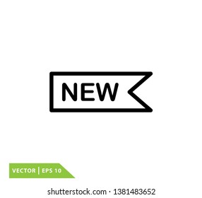 New label icon vector logo template