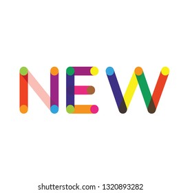 New label on white background