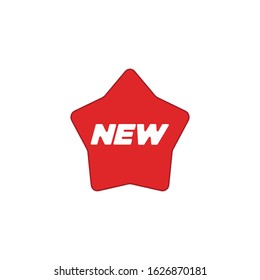 New Label. Sale tags. Discount red ribbons, banners and icons. Shopping Tags. Sale icons. Red isolated on white background, vector illustration.