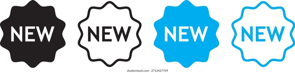 Etiqueta Nueva con la Imagen de la burbuja del discurso, etiqueta Nueva y Plantilla de la etiqueta, etiqueta engomada de la oferta especial para los nuevos carteles de la etiqueta o de la venta, insignias nuevas de la etiqueta, 
