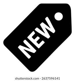 New label tag icon representing new products or arrivals