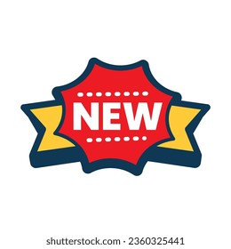 New label with text concept illustration flat design vector eps10. modern graphic element for ui, banner, infographic, icon, sticker