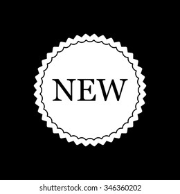 new label vector icon isolated on black