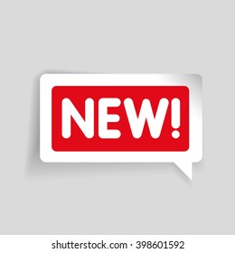 New label vector speech bubble