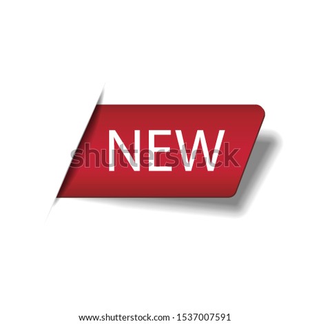 New labels isolated on white background. Vector illustration. Eps 10.