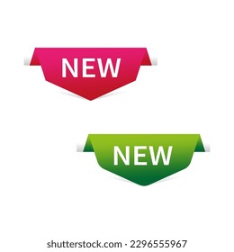 New labels. Stickers for New Arrival shop product tags. Vector illustration.