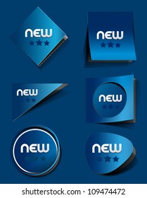 New labels, tag, sticker design element . Vector.