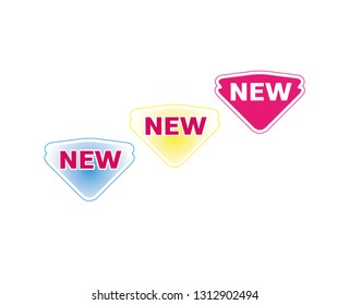 New labels. Vector