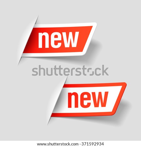 Download New Labels Vector Stock Vector (Royalty Free) 371592934 - Shutterstock