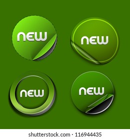 New labels. vector set design element.